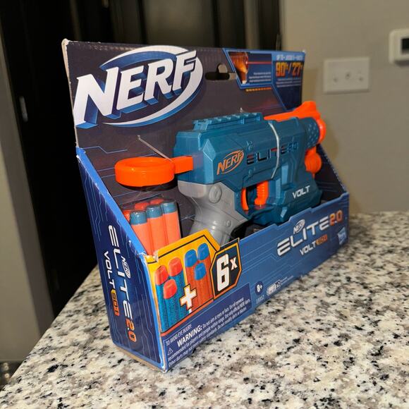 NERF Elite 2.0 Volt SD-1 Blaster 6 Official Nerf Darts Nerf Gun NEW IN BOX - Picture 1 of 4